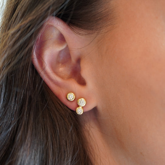 14k Perfect Bezel Stud