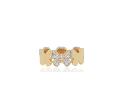 14k Butterfly Band Ring