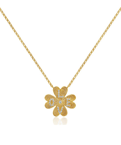 14K Clover Love Necklace