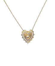 Load image into Gallery viewer, 14K Textured Heart Necklace
