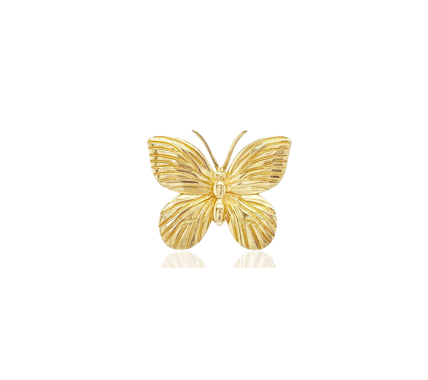 14k Fluted Butterfly Ring