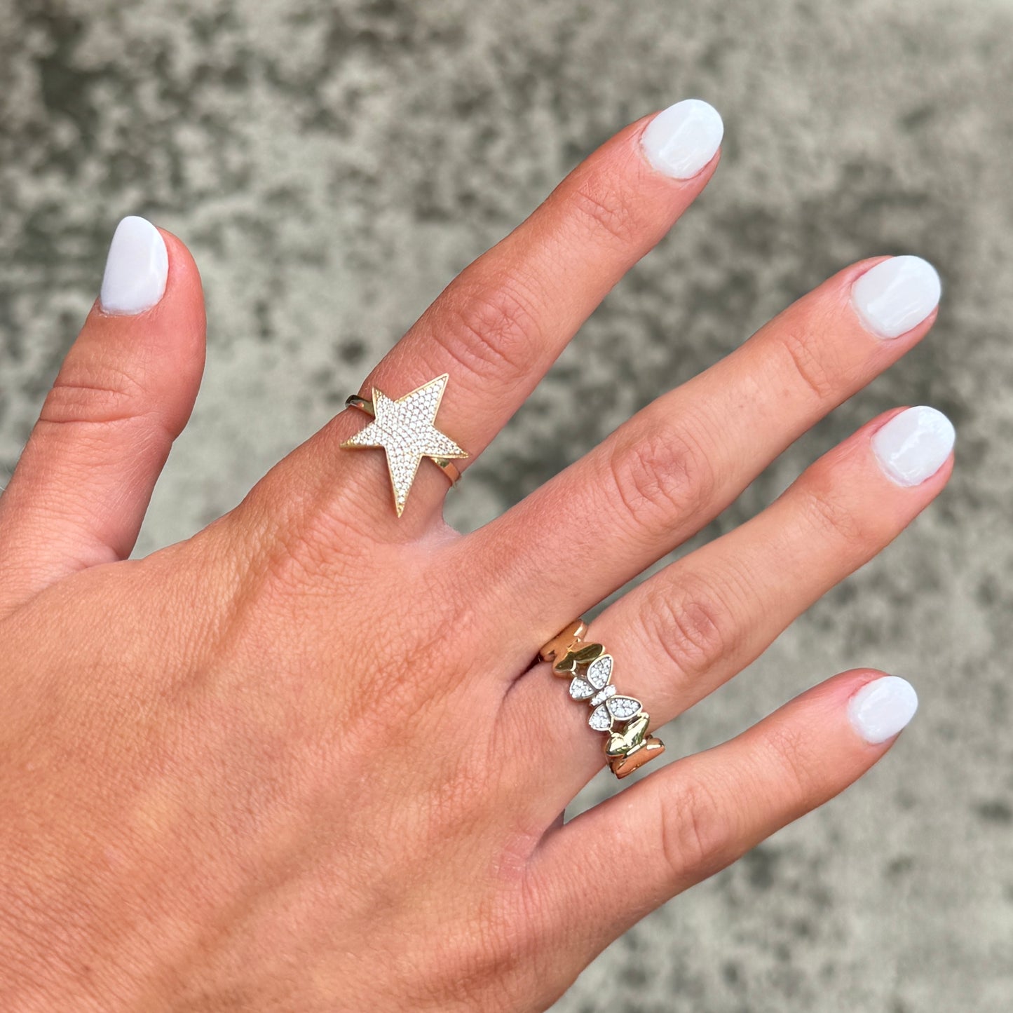 14k Butterfly Band Ring