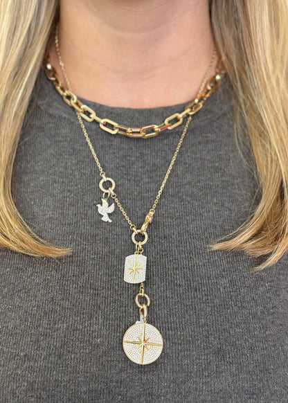 14k Compass Pendant