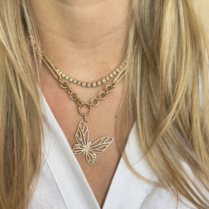 14k Large Open Butterfly
