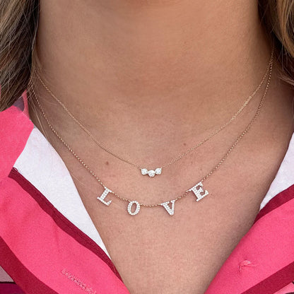 14K Love Letter Station Necklace