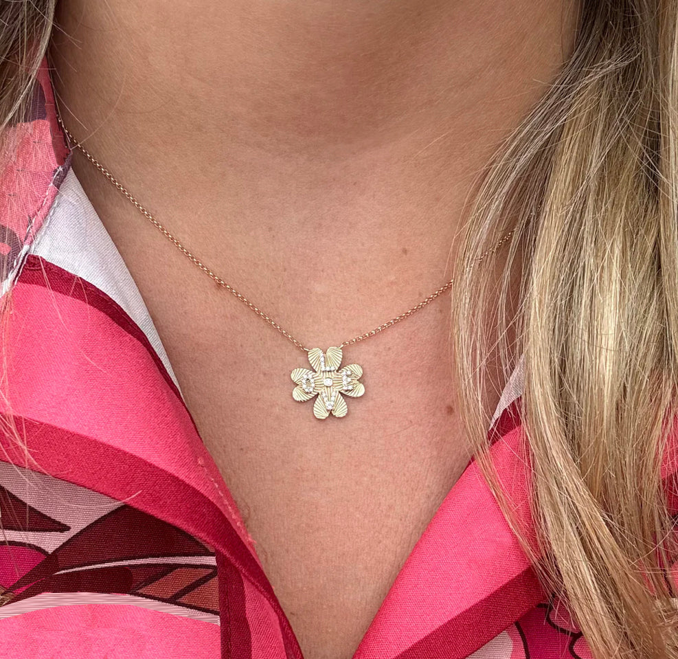 14K Clover Love Necklace