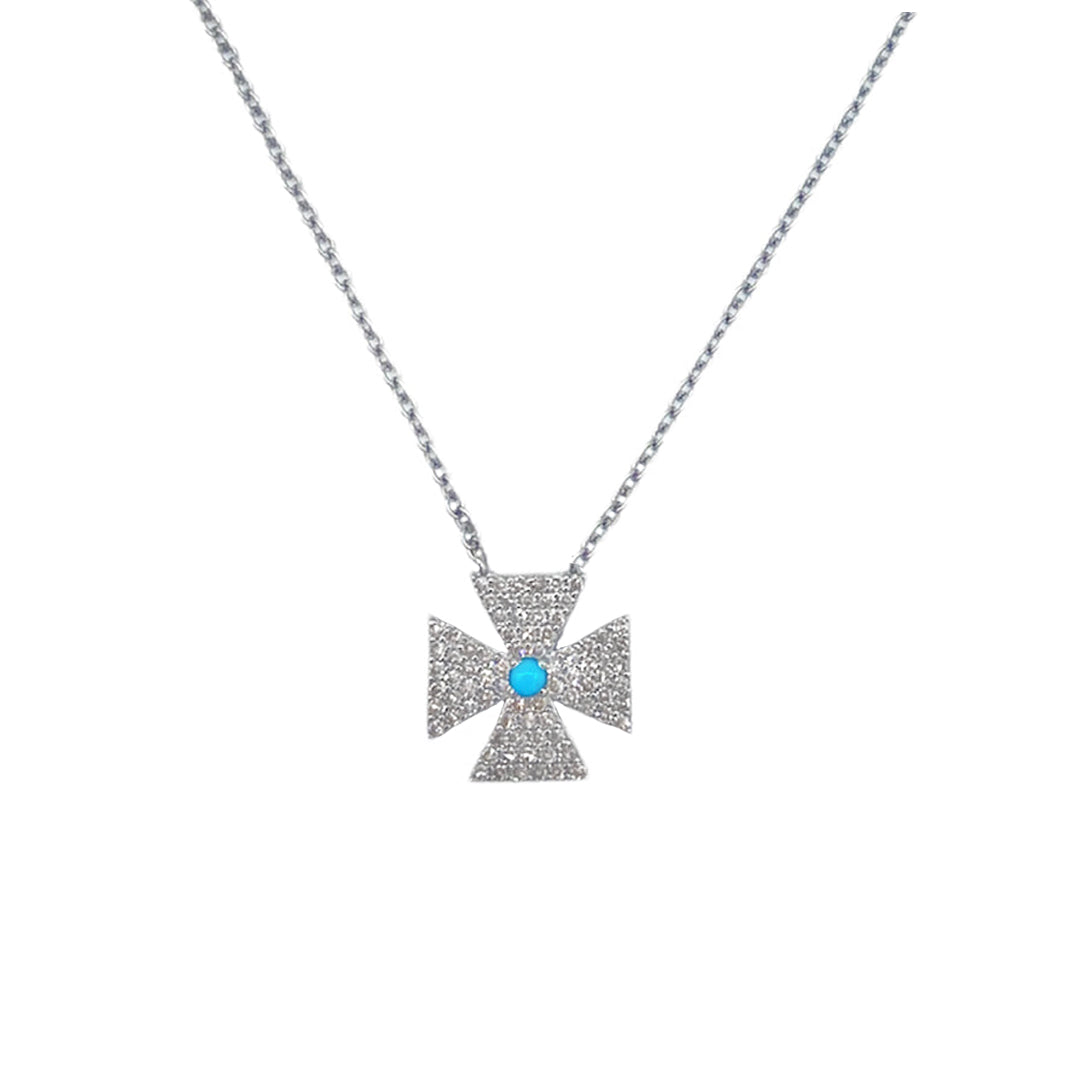 Diamond Maltese Cross Necklace