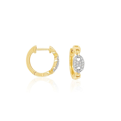 14k Mariner Link Huggies