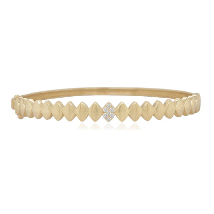 14K Marquis Diamond Bangle