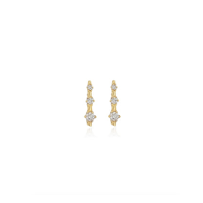 14K Graduated Stick Stud