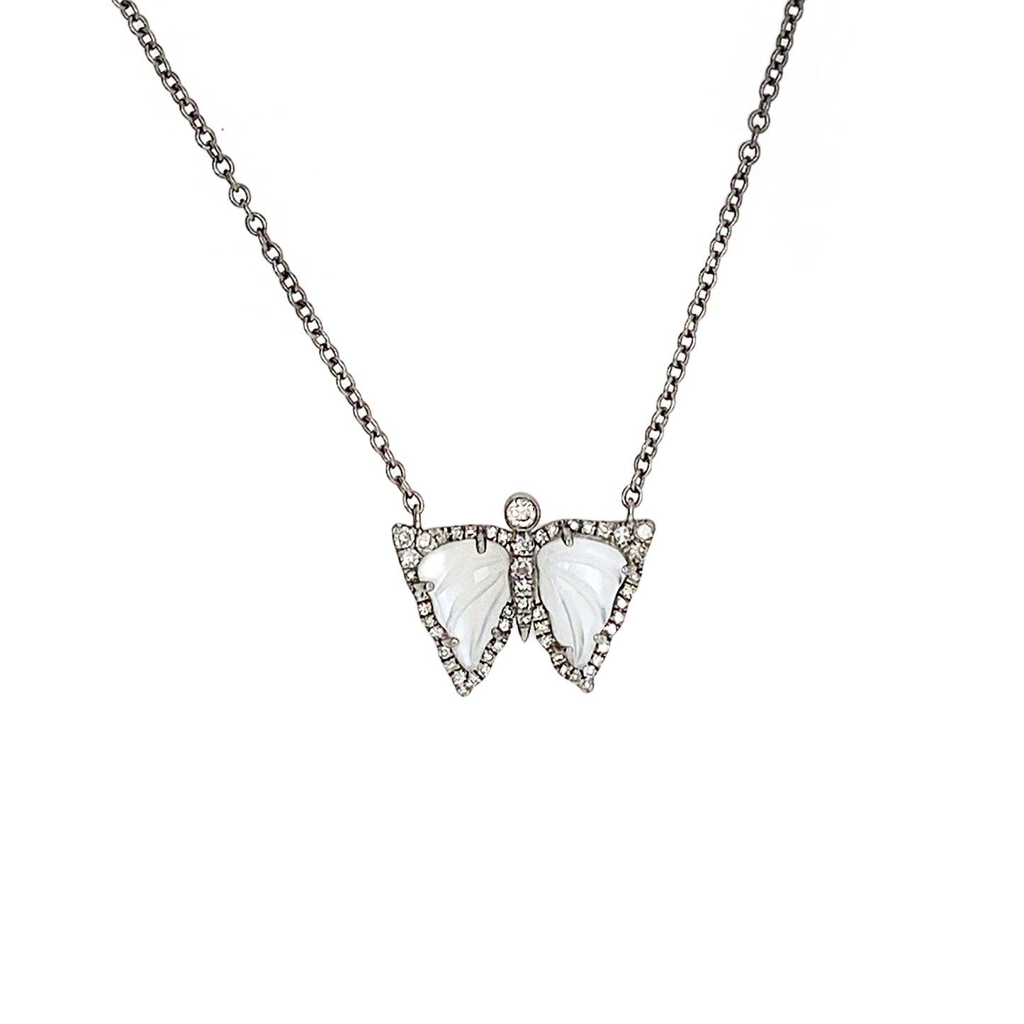 Moonstone Butterfly Necklace