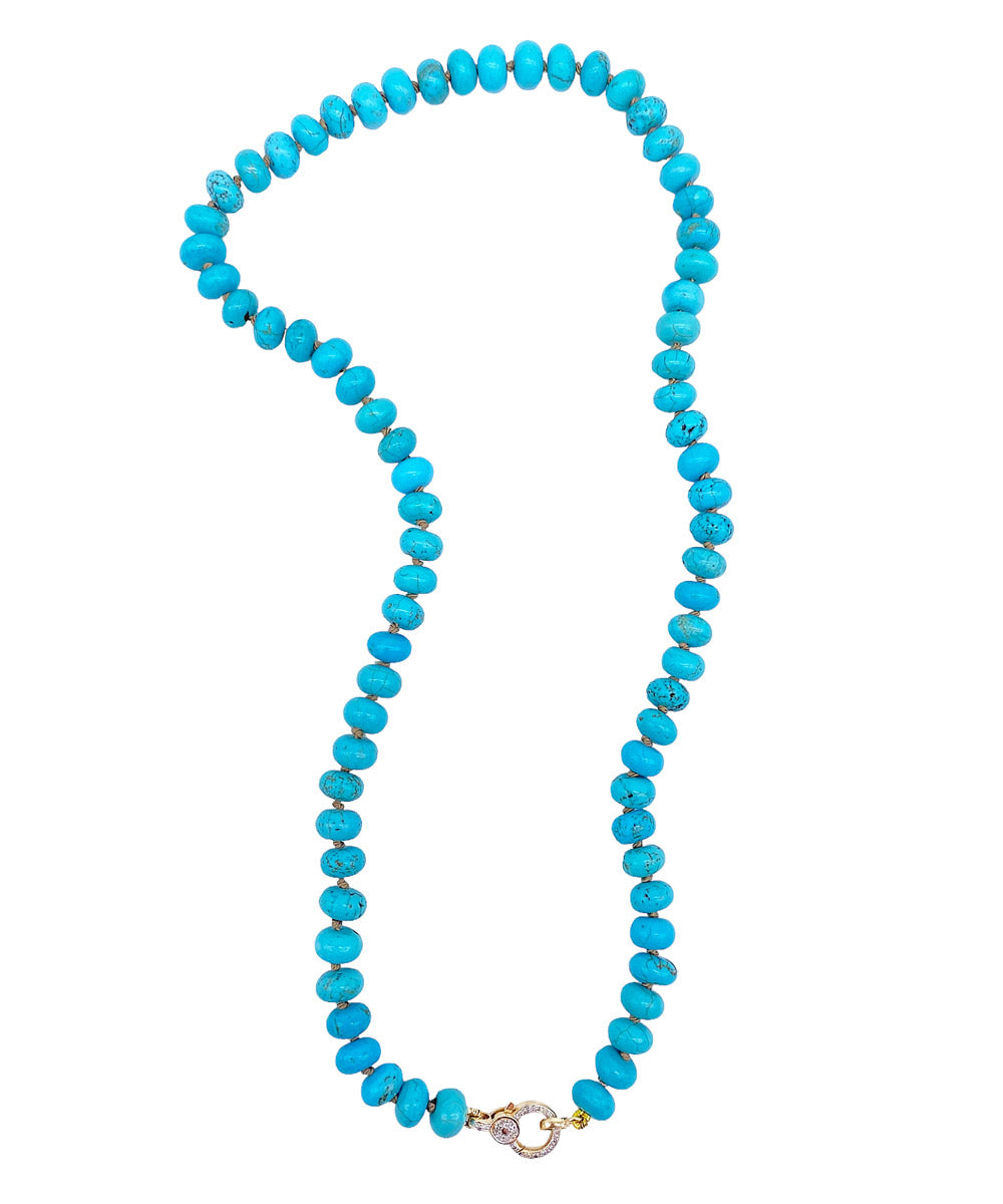 14K Turquoise Knotted Chain | Vintage La Rose Jewelry
