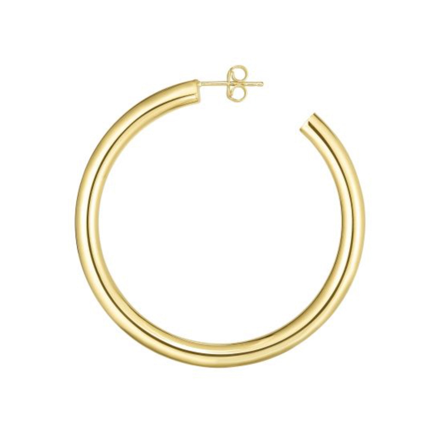 14k Gold Puffy Hoops