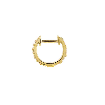 14k Reversible Huggie Pave/Baguette