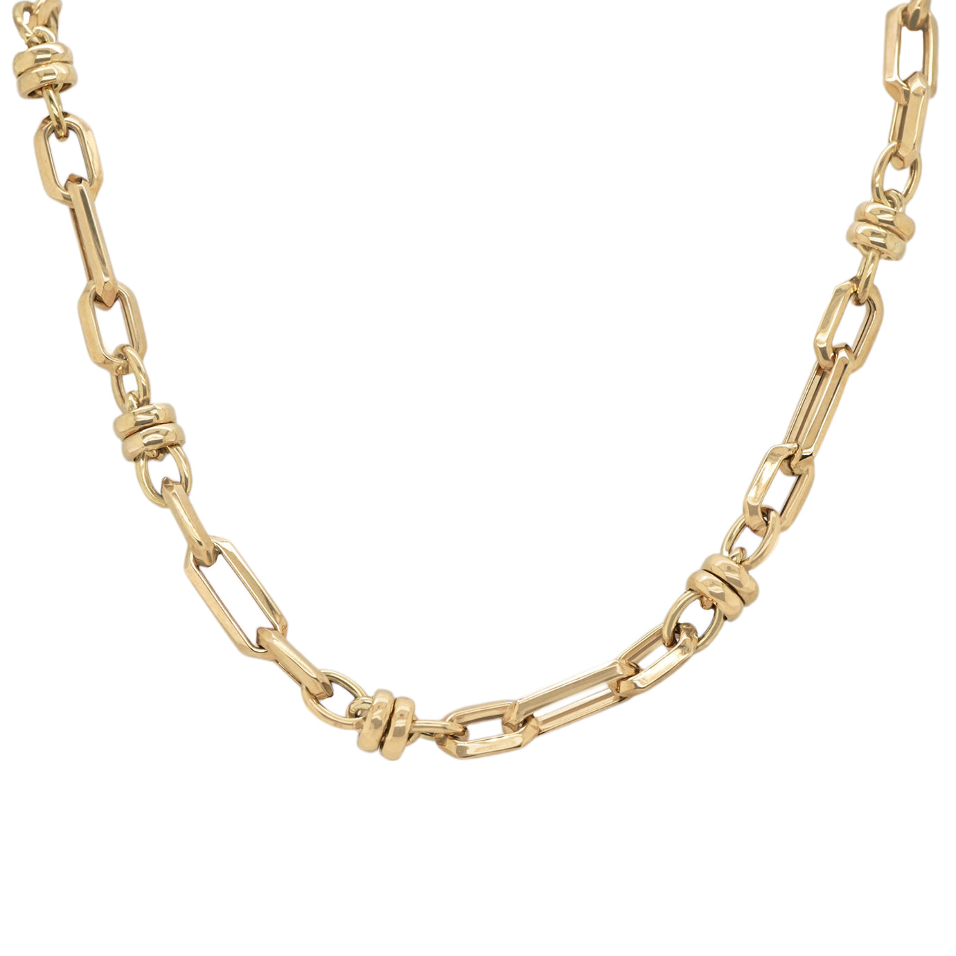 14k Gold Ring Link Chain