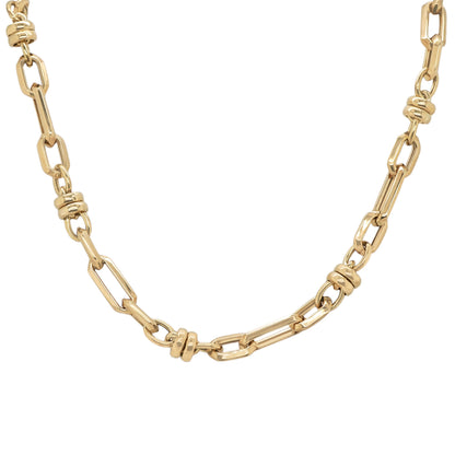 14k Gold Ring Link Chain