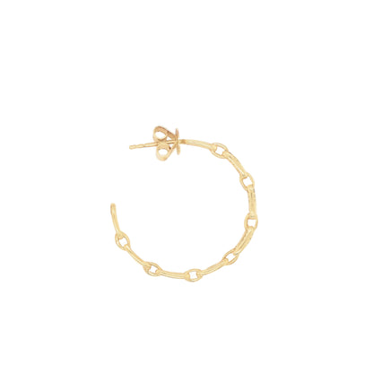 14k Chain Link Hoops