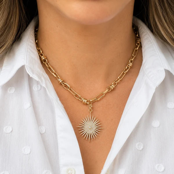 14k Gold Ring Link Chain