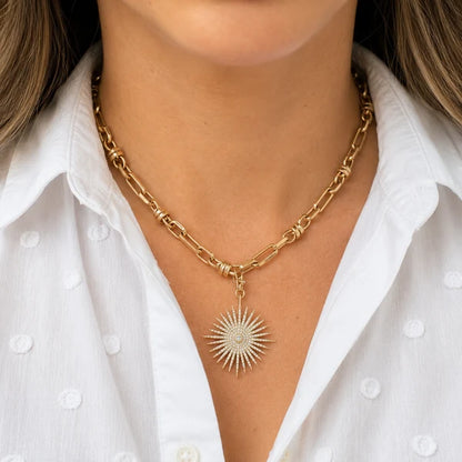 14k Gold Ring Link Chain