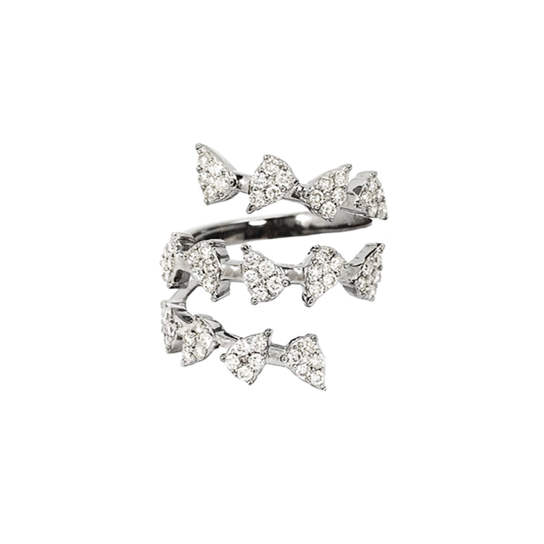 Pave Triangles Wrap Ring