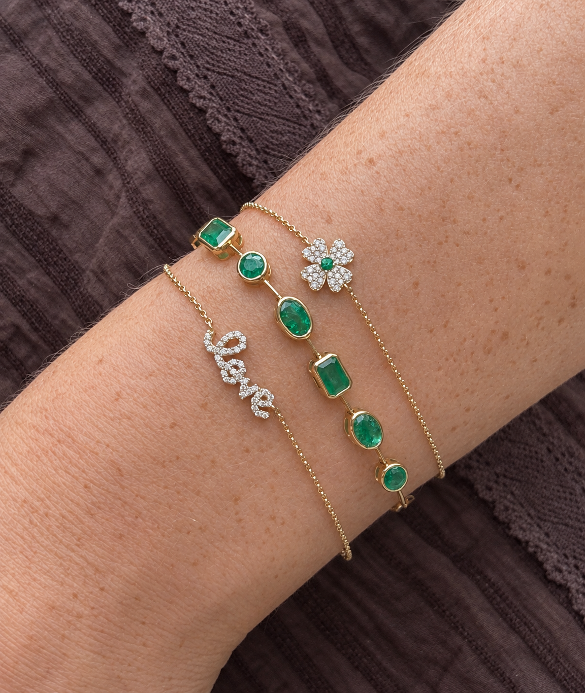 14k Cursive Love Bracelet