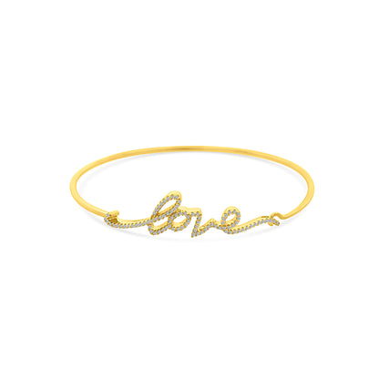 14k Love Wire Bangle