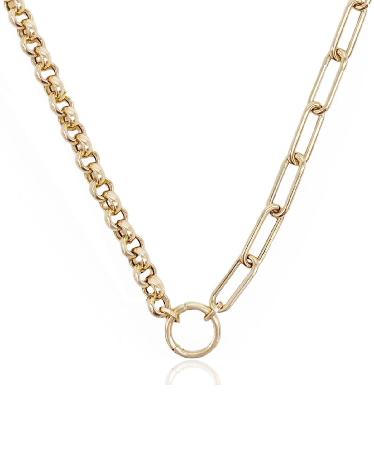 Mix Link Chain 14k Mix Link Chain with Ring Clasp – Vintage La Rose