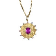 Load image into Gallery viewer, 14K Fluted Wheel Pendant
