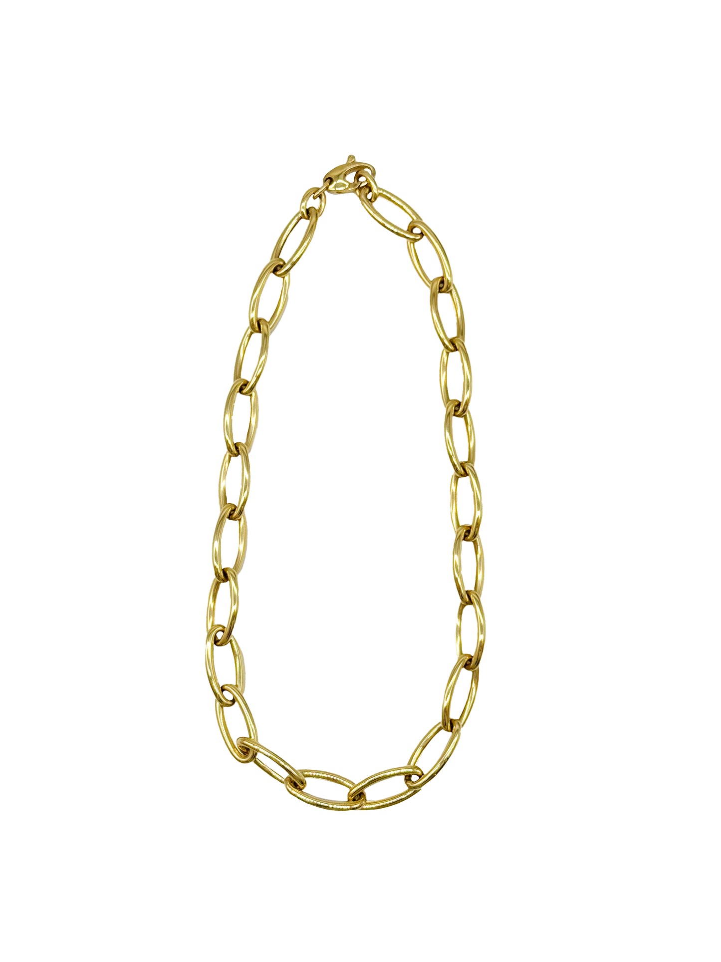 14k Large Puffy Oval Chain