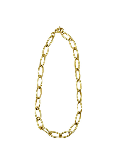 14k Large Puffy Oval Chain