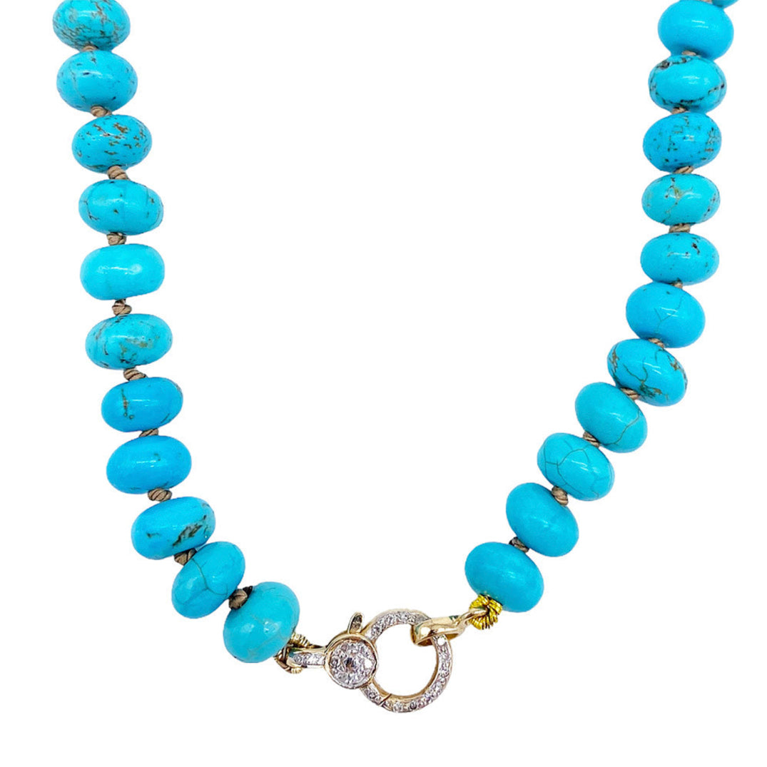 14K Turquoise Knotted Chain | Vintage La Rose Jewelry