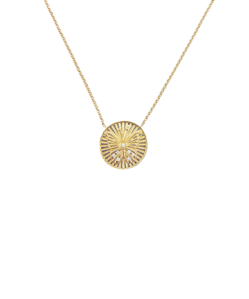 14k Butterfly Coin Necklace