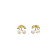 Load image into Gallery viewer, 14K Gold Cherry Studs
