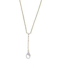 Load image into Gallery viewer, 14k Gold Pave Lariat Clasp Chain

