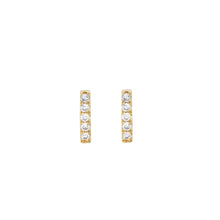 Load image into Gallery viewer, 14K Gold Diamond Stick Studs
