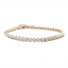 Load image into Gallery viewer, 14K Soft Heart Diamond Tennis Bracelet
