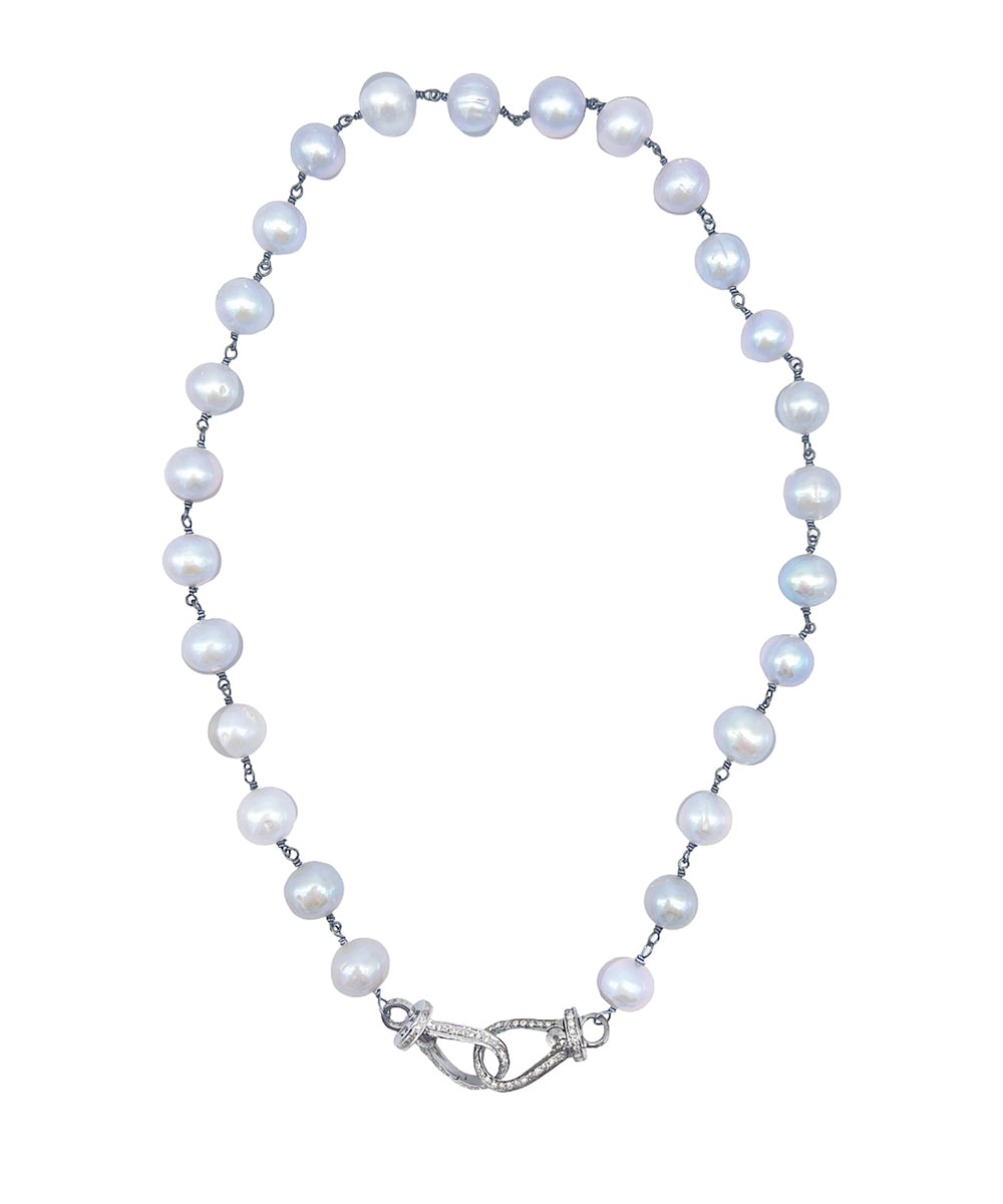 Freshwater Pearl Dual Clasp Chain, 18"
